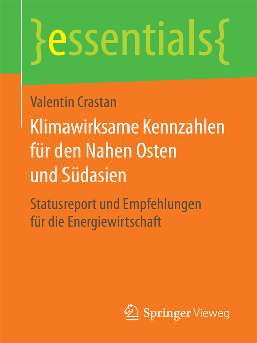 Title details for Klimawirksame Kennzahlen für den Nahen Osten und Südasien by Valentin Crastan - Available